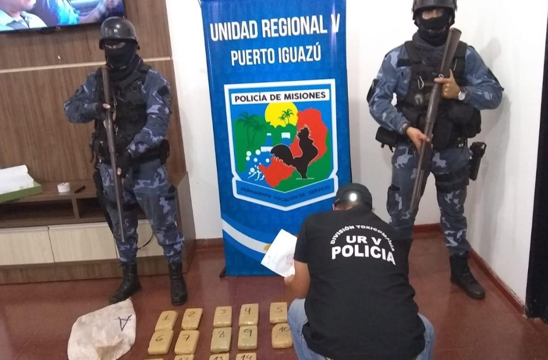 Iguazú: incautaron panes de marihuana en operativo nocturno