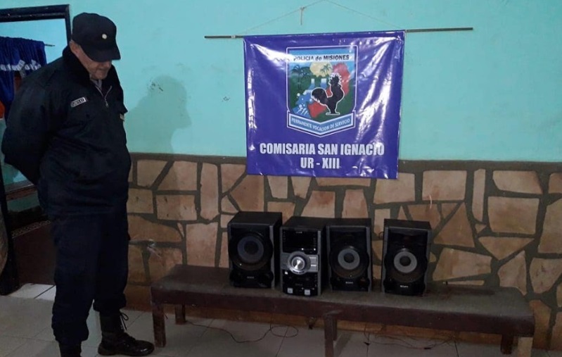 San Ignacio: recuperaron un equipo de música robado de una escuela en 25 de Mayo