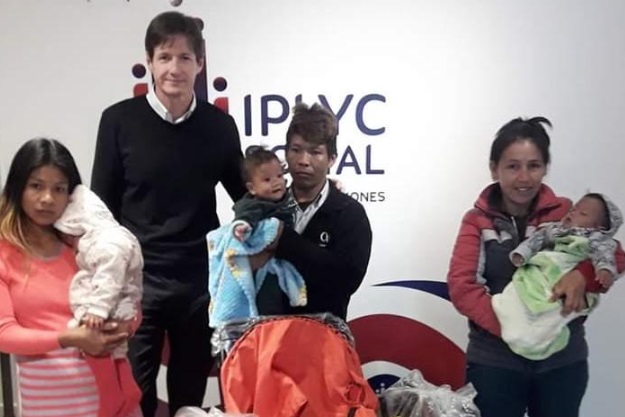 IPLyC Social entregó changos para trillizos Mbya