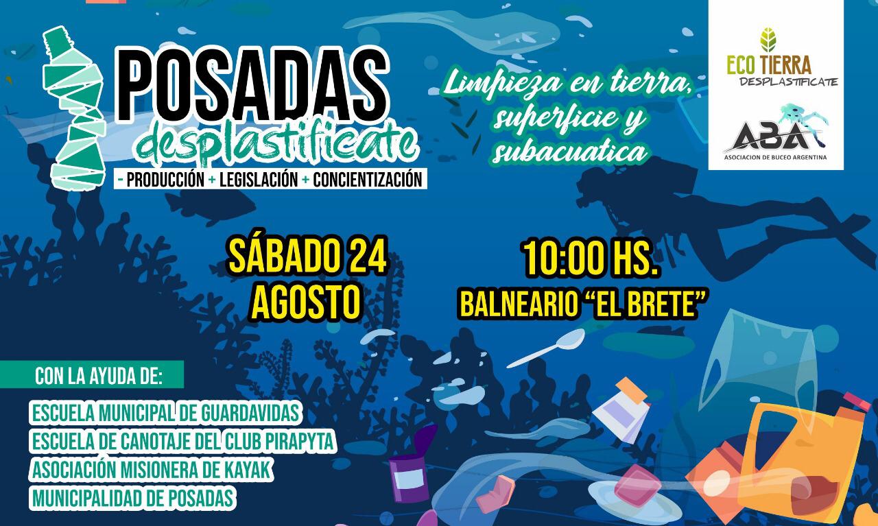 Desplastificate: este sábado recolectarán residuos en la Costanera de Posadas