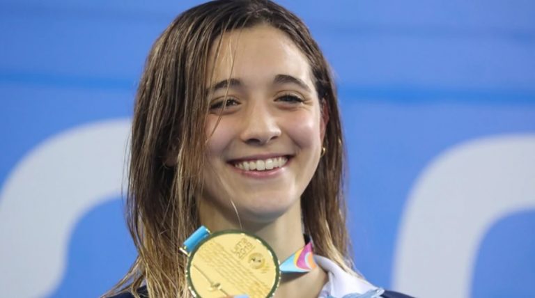 Juegos Panamericanos: la nadadora argentina, Delfina Pignatiello sumó su segunda medalla de oro