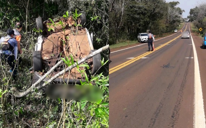 Tragedia en Iguazú: vuelco sobre ruta 12 dejó dos muertos y un lesionado