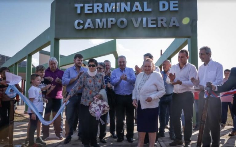 Campo Viera: el Gobernador inauguró la nueva terminal y el Bachillerato Provincial N° 3 "Guillermo Furlong"
