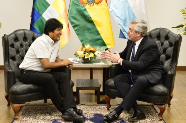 Evo a Alberto: "La próxima te voy a recibir como presidente"