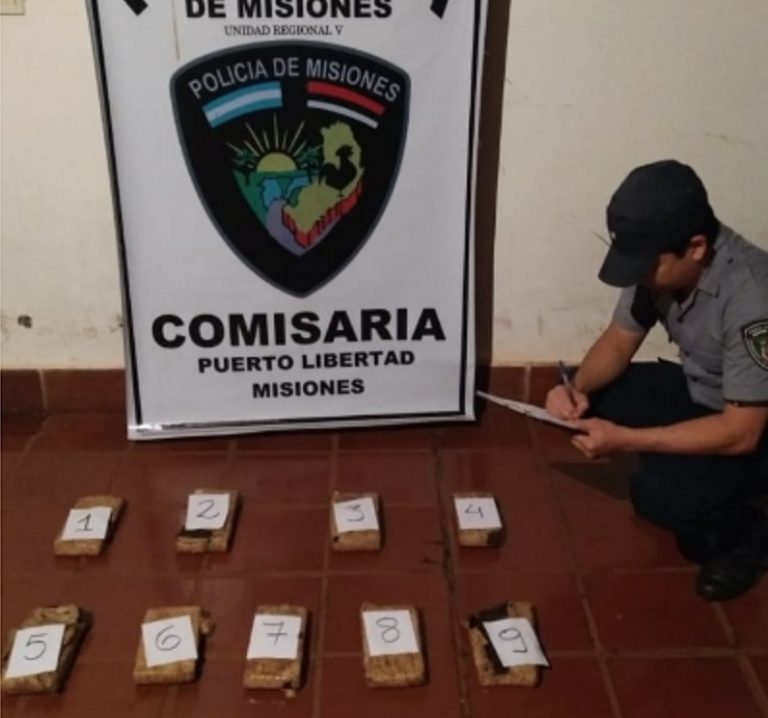 Secuestraron más de 9 kg de marihuana en Puerto Libertad