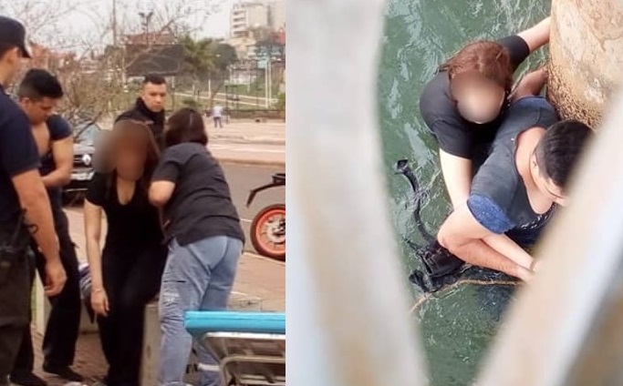 Policía rescató a una joven que se arrojó al río Paraná en Posadas