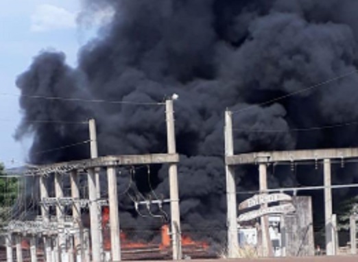 Se incendió la estación transformadora de San Antonio