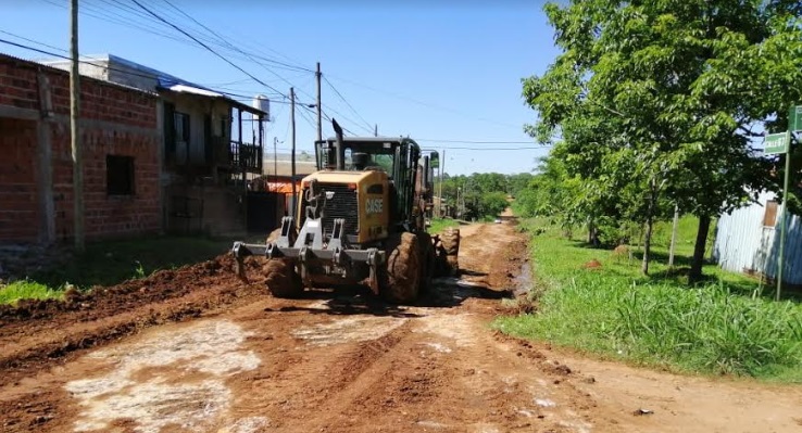 Arreglaron calles terradas en los barrios San Marcos, Estepa y 12 de Octubre de Posadas
