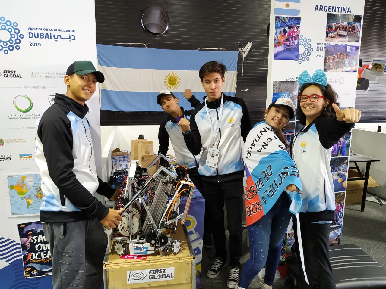 Misiones presente: buen desempeño de Argentina en el Mundial de Robótica en Dubai