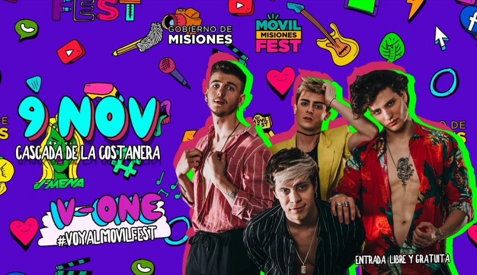 V-One, la banda pop del momento, estará presente en el Movilfest Misiones