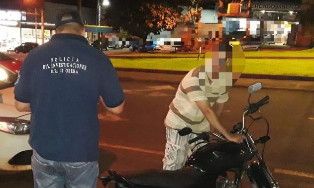 Recuperaron una moto robada y detuvieron a un hombre en Oberá