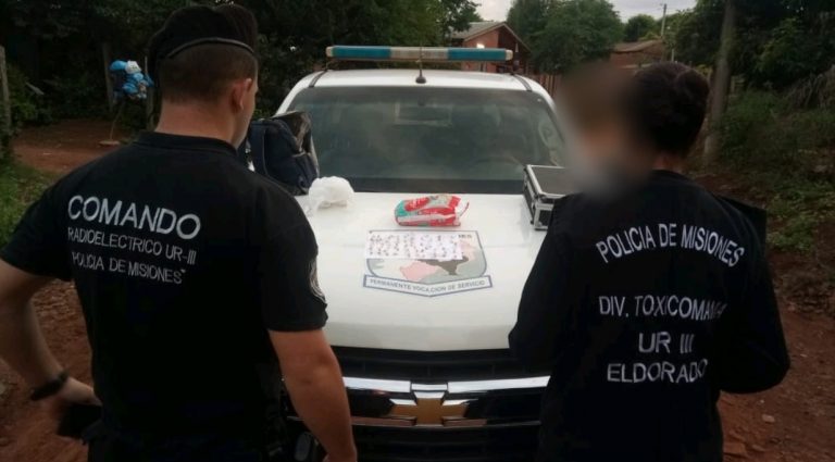 Incautaron más de 60 envoltorios de cocaína en el barrio Antiguo Centro de Eldorado