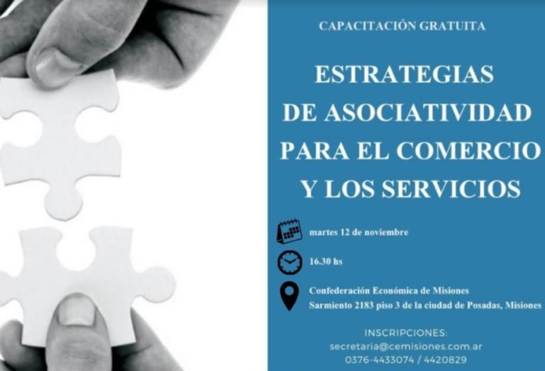 Brindarán taller gratuito de “Estrategias de Asociatividad para el comercio y los servicios” en la CEM