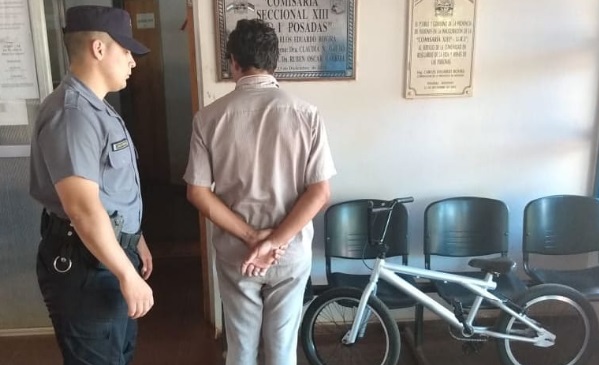 Recuperaron una bicicleta robada y detuvieron a un hombre en Posadas