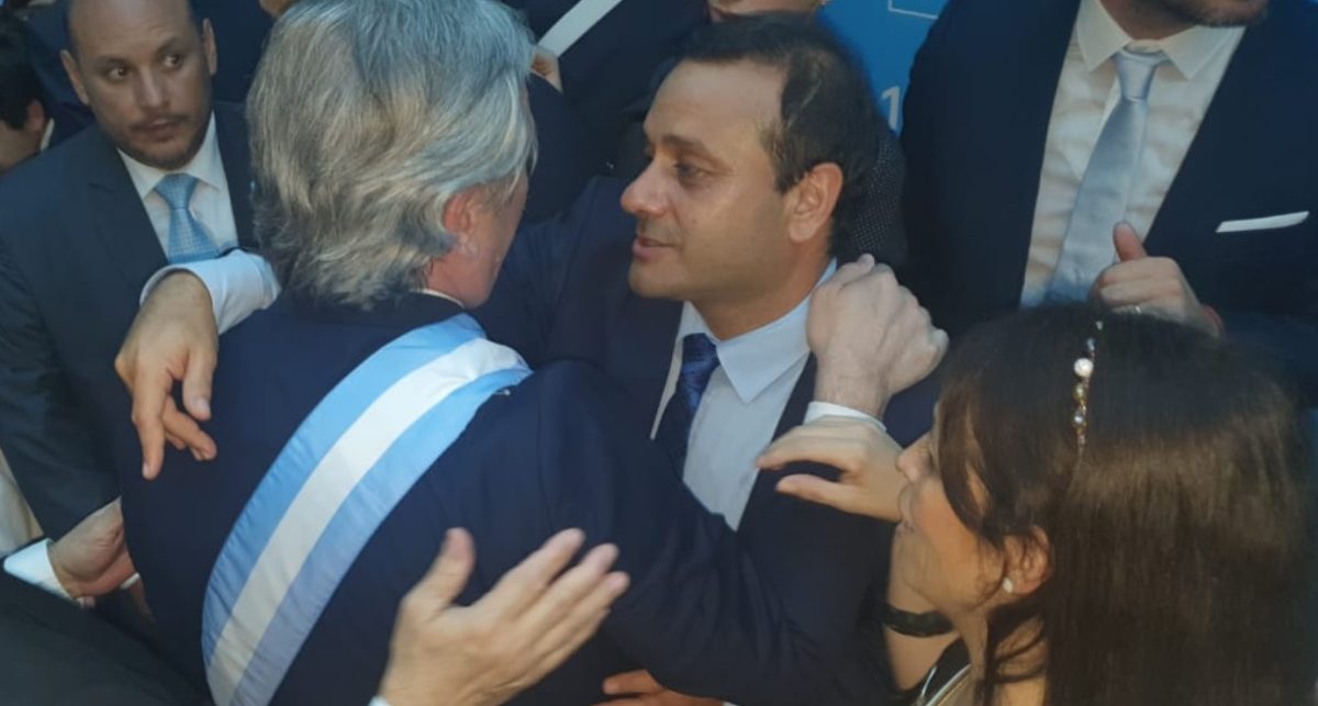 Tras jurar como gobernador, Herrera Ahuad acompañó al presidente Alberto Fernández en Buenos Aires