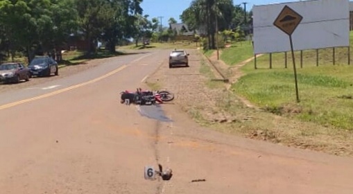 Dos de Mayo: motociclista terminó herido tras chocar con un automóvil