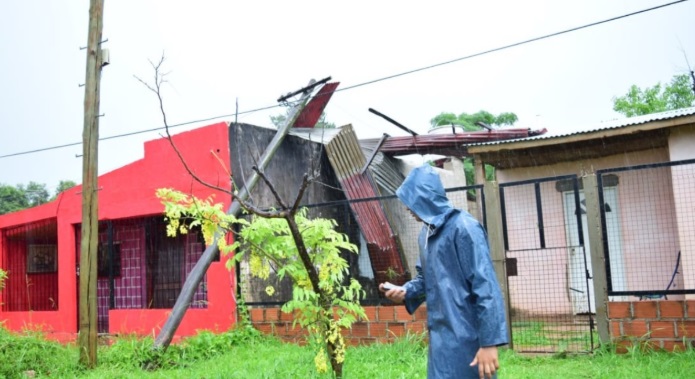 Alrededor de 30 familias fueron afectadas por el temporal en la zona sur de la provincia
