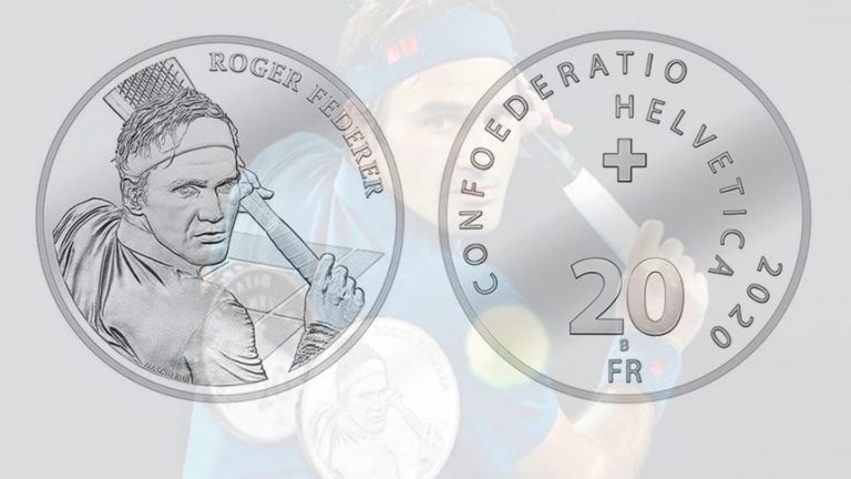 En Suiza realizarán monedas de oro y plata con la imagen de Roger Federer