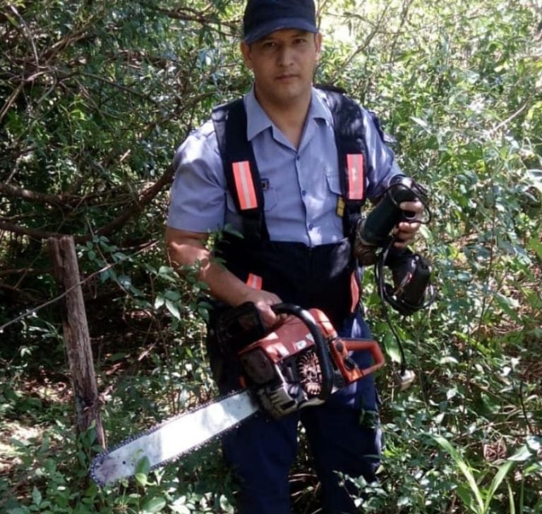 Pindapoy: recuperaron herramientas robadas y ocultas en el monte