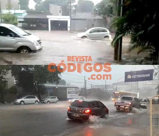 Llegó la lluvia y hay alerta: calles y avenidas desbordadas de agua en Posadas