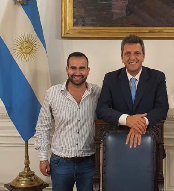 Alejandro Velázquez visitó a Sergio Massa en el Congreso de la Nación
