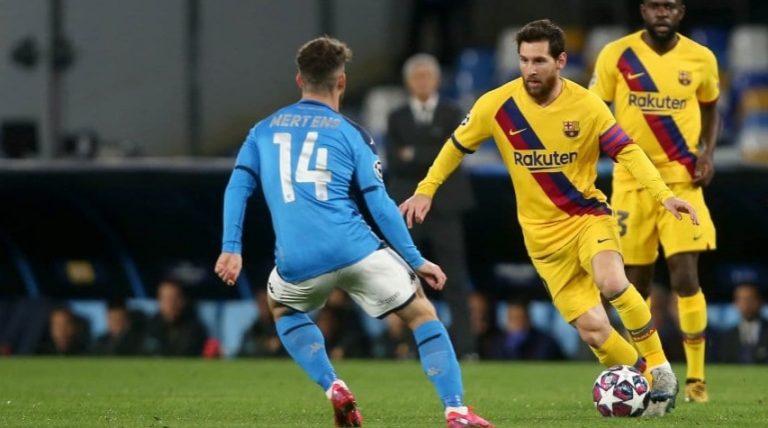 El Barcelona de Messi no pudo con Napoli por la Champions League: empataron 1-1 en Italia
