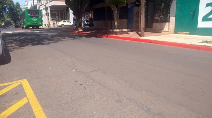 Realizaron trabajos de demarcación sobre las calles Rivadavia y Buenos Aires de Posadas