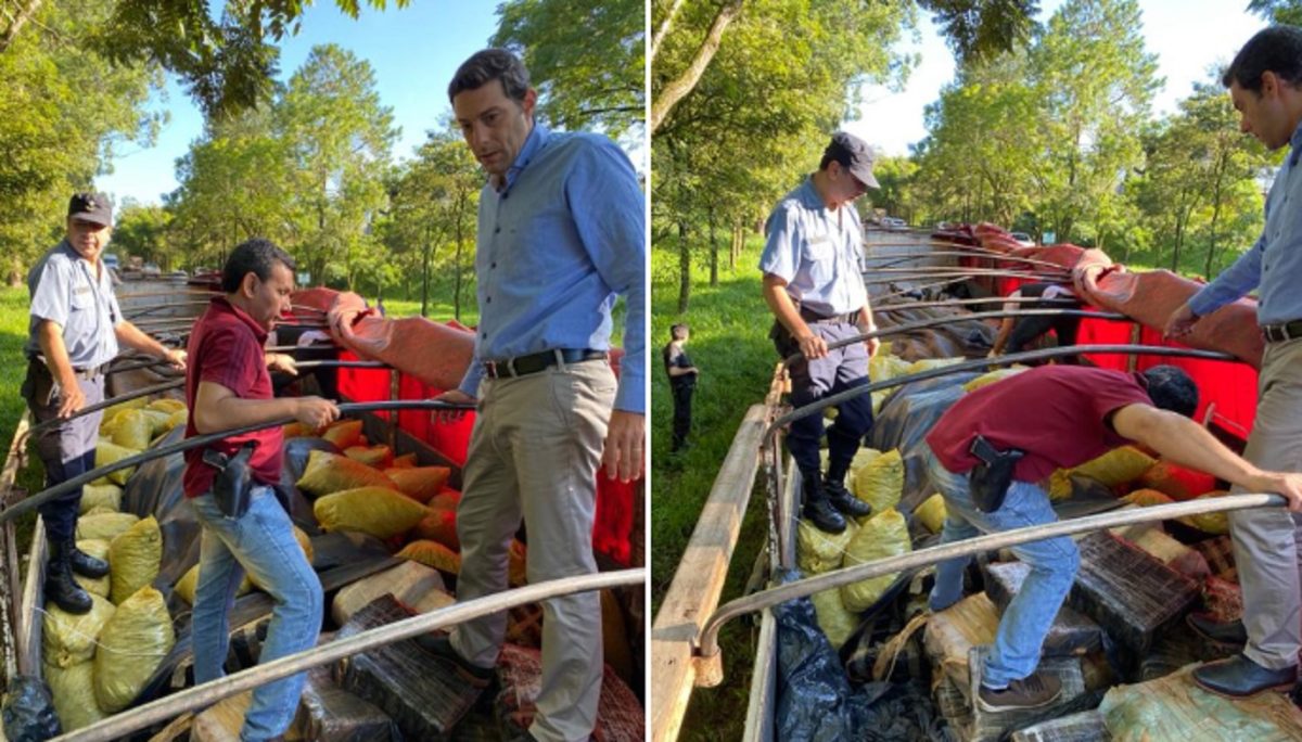 Secuestraron un camión con casi 8 toneladas de marihuana en Montecarlo