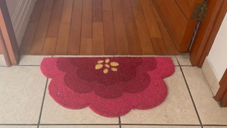 Insólito mensaje de una mujer: le pidió a su vecino cambiar la alfombra de su puerta