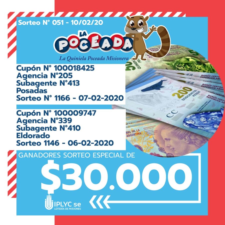 Especial de la Poceada: hubo ganadores en Posadas y Eldorado