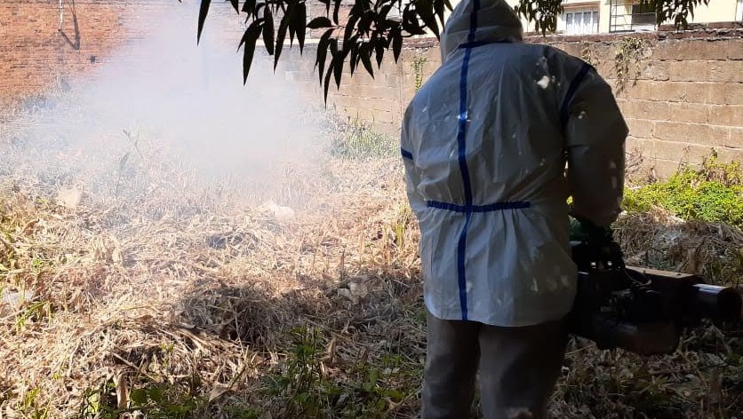 Lucha contra el dengue: operarios municipales limpiaron un terreno baldío en Posadas