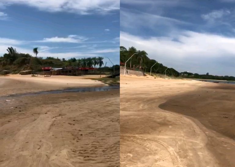 Ituzaingó: bajante histórica del Paraná por el cierre de las represas brasileñas