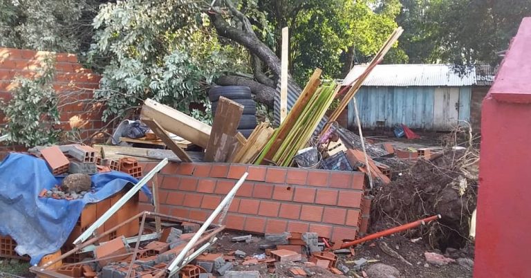 Tormenta dejó al menos una decena de viviendas afectadas en Cerro Corá