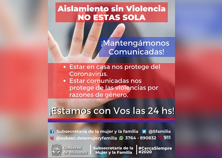 Violencia de género: “No estás sola”, la campaña de la Subsecretaría de la Mujer para denunciar casos