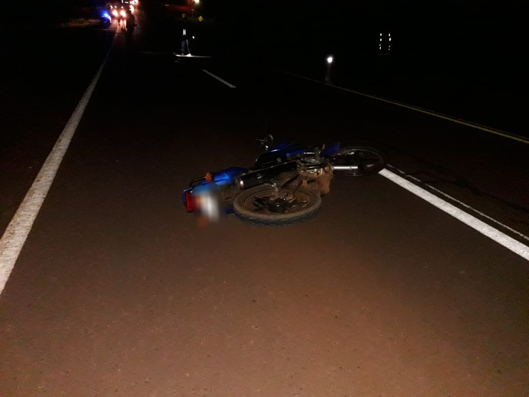 Garuhapé: peatón falleció al ser embestido por una moto en ruta 12