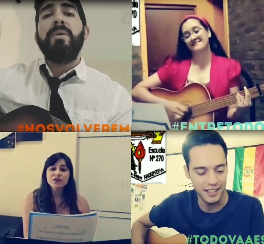 Dos de Mayo: profesores de la Escuela 270 compusieron la canción “Quedate en Casa”