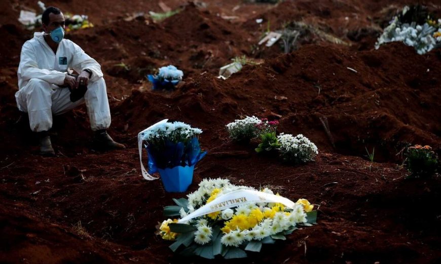 Brasil superó los mil muertos por Covid-19 en 24 horas