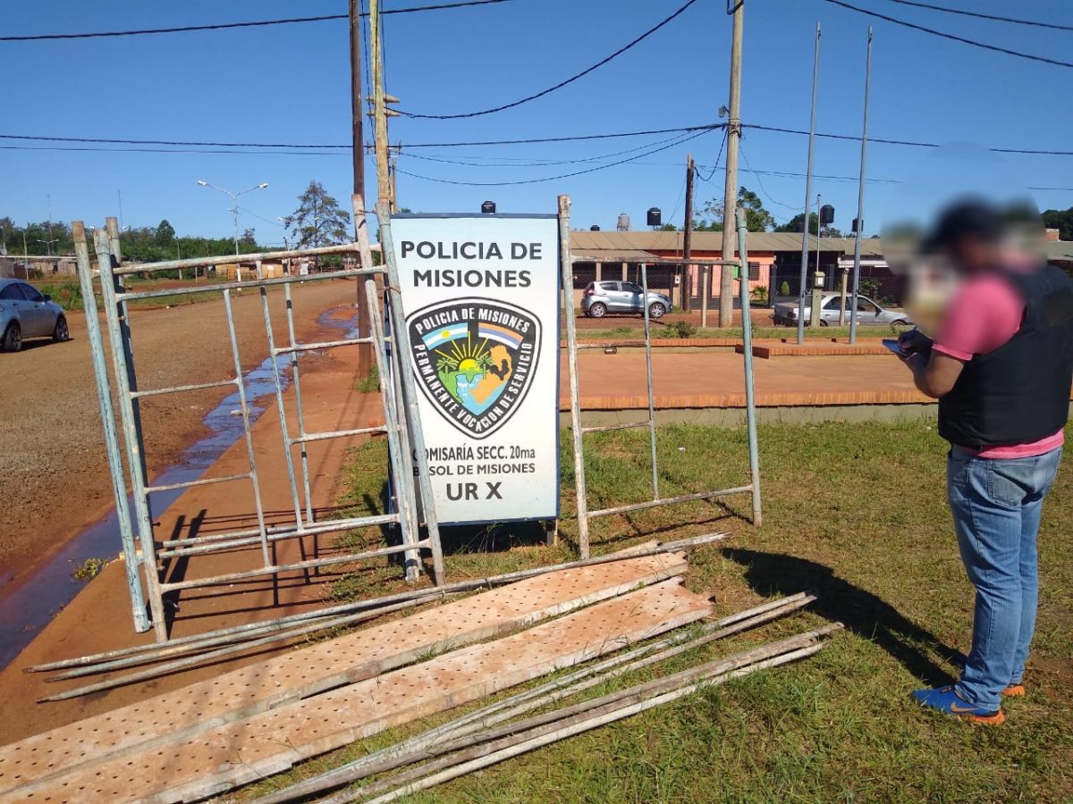 Recuperaron andamios de hierro robados días atrás de una escuela en Posadas