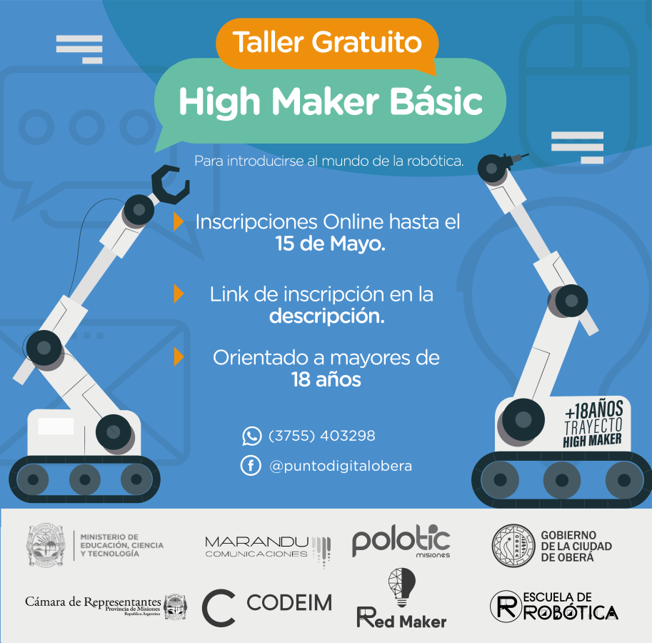 High Maker Básic: taller gratuito de robótica