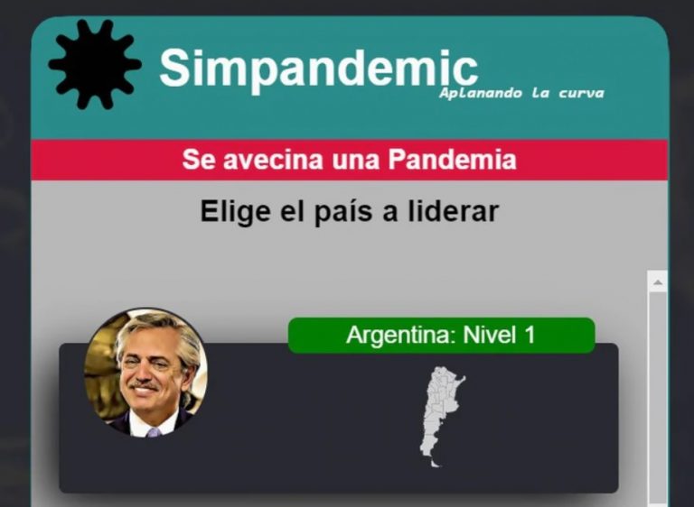 Simpandemic, un juego en el que asumís el rol de Alberto Fernández para combatir la pandemia