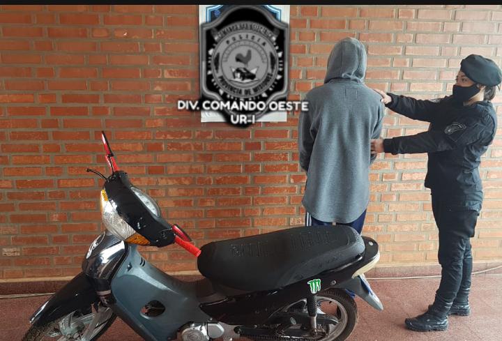 En Posadas recuperaron una motocicleta robada y arrestaron a joven