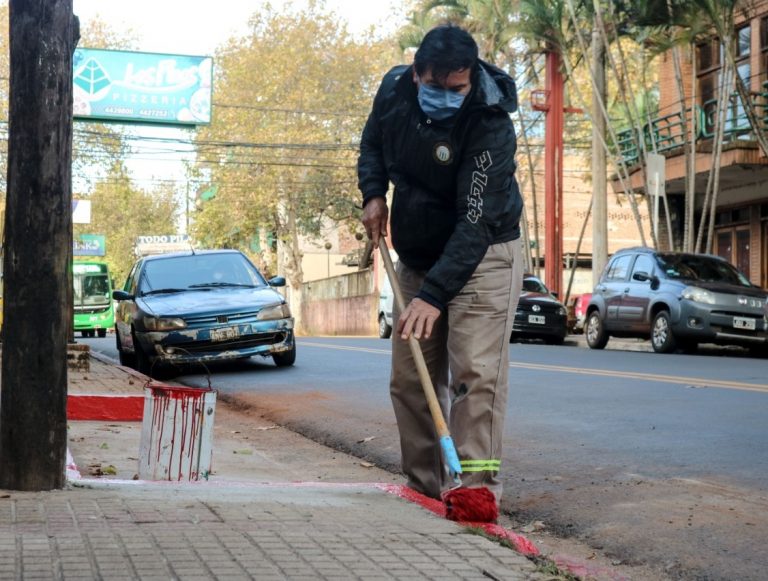 Señalizaron las dársenas de las calles Junín y Buenos Aires de Posadas