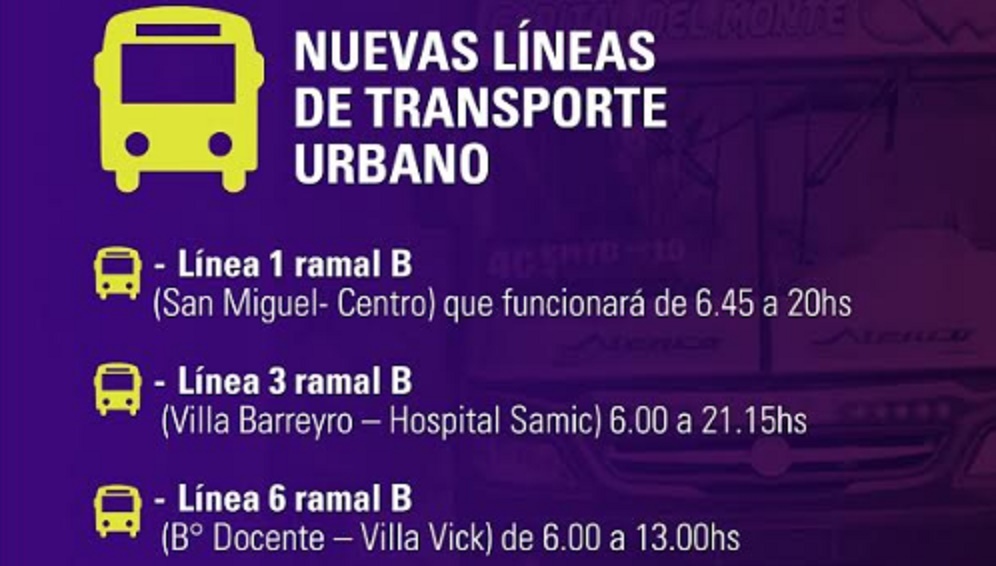 Transporte público: Oberá habilita este lunes la circulación de las líneas 1B, 3B Y 6B