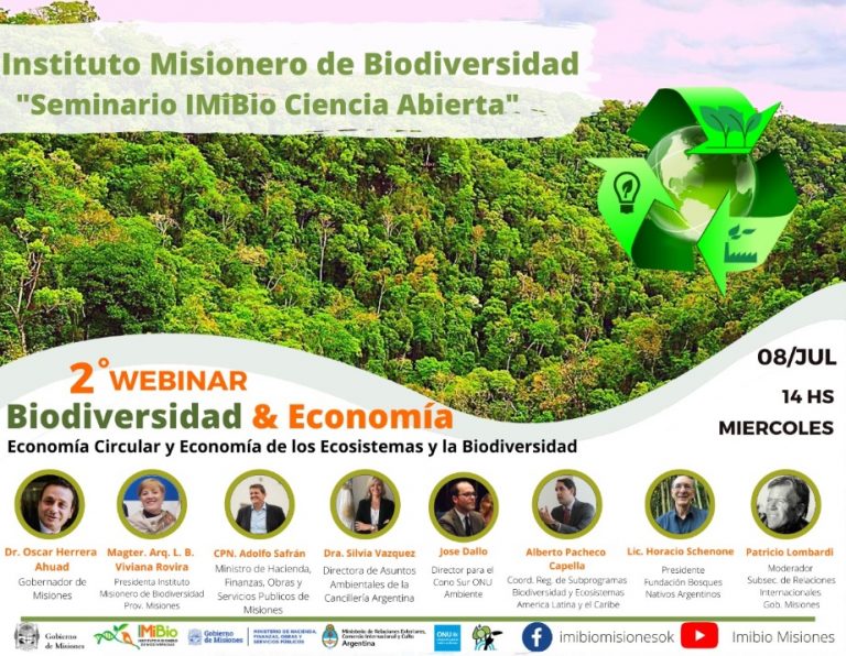 IMiBio realizará el 2° webinar “Biodiversidad y Economía”