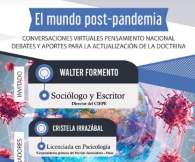 Este miércoles brindarán charla virtual sobre "el mundo pospandemia"