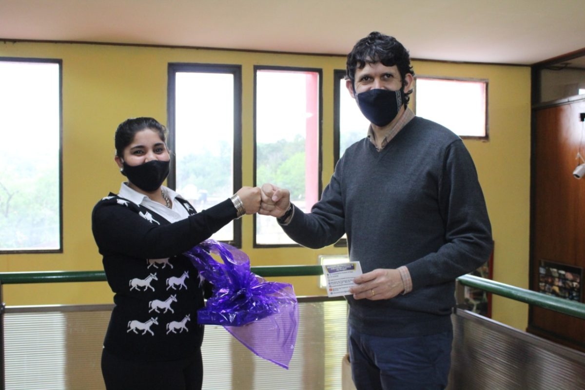Reconocieron a Marlene, la rapera de la EFA San Canrado, por su aporte a la prevención de adiciones