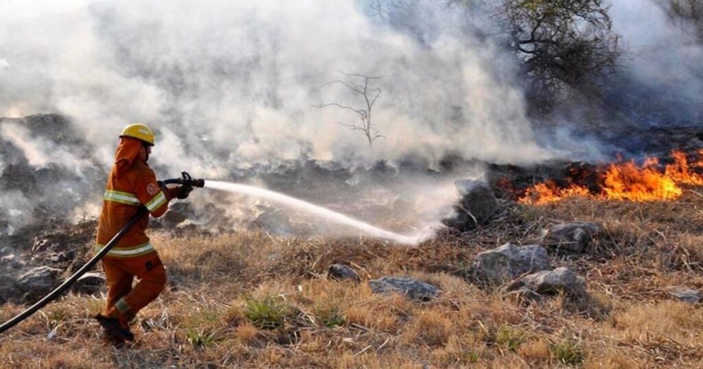 Casi 400 bomberos trabajan para combatir el fuego en Córdoba