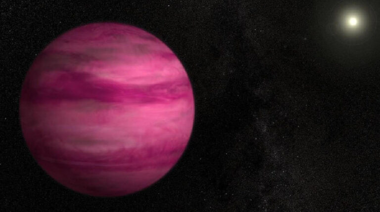La NASA detectó un planeta rosado fuera del sistema solar