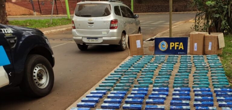 La Policía Federal secuestró cargamento de cigarrillos ilegales valuado en más de 200 mil pesos en Iguazú