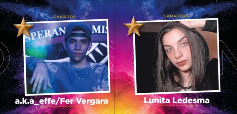 Lunita de Bernardo de Irigoyen y EFFE de Puerto Esperanza, los ganadores de Puro Talento Virtual